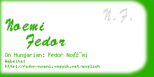 noemi fedor business card